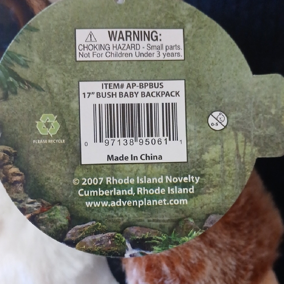 The BushBaby Galago Super Cute Backpack That's Ultra Soft & Really Huggable! New - Picture 3 of 9